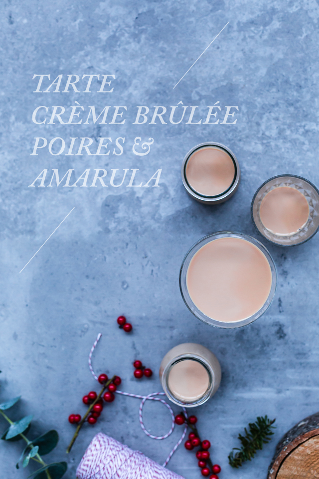 Pear & Amarula Crème Brûlée Tart