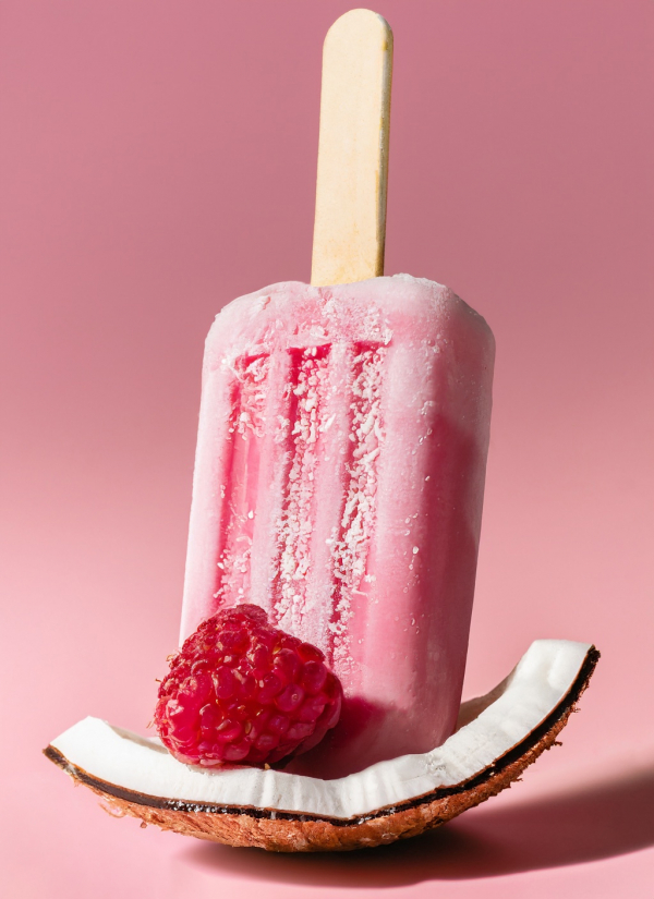 Flabber-glacé framboise,litchi et coco